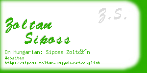 zoltan siposs business card
